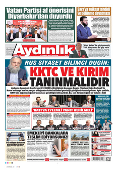 AYDINLIK GAZETESİ 21 Temmuz 2025 gazete manşeti