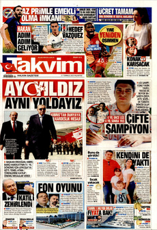 TAKVİM 21 Temmuz 2025 gazete manşeti