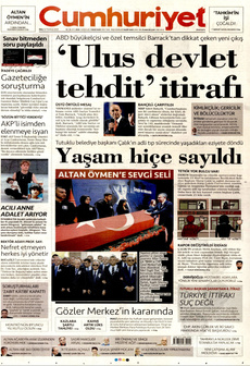 CUMHURİYET 22 Temmuz 2025 gazete manşeti