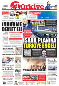 TÜRKİYE GAZETESİ 23 Temmuz 2025 gazete manşeti