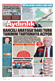 AYDINLIK GAZETESİ 23 Temmuz 2025 gazete manşeti