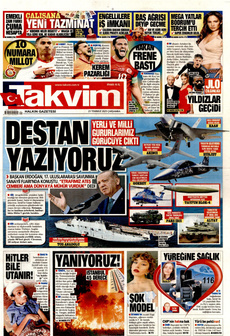 TAKVİM 23 Temmuz 2025 gazete manşeti