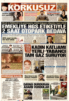 KORKUSUZ 23 Temmuz 2025 gazete manşeti