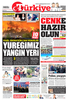 TÜRKİYE GAZETESİ 24 Temmuz 2025 gazete manşeti