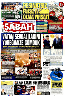 SABAH 25 Temmuz 2025 gazete manşeti