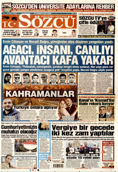 SÖZCÜ 25 Temmuz 2025 gazete manşeti