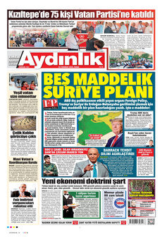 AYDINLIK GAZETESİ 25 Temmuz 2025 gazete manşeti