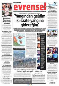 EVRENSEL 25 Temmuz 2025 gazete manşeti