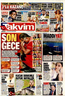 TAKVİM 25 Temmuz 2025 gazete manşeti
