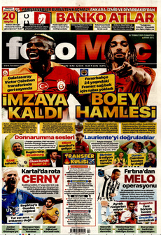 FOTOMAÇ 26 Temmuz 2025 gazete manşeti