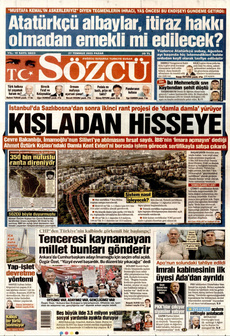 SÖZCÜ 27 Temmuz 2025 gazete manşeti