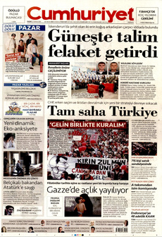 CUMHURİYET 27 Temmuz 2025 gazete manşeti
