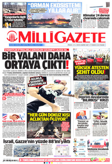 MİLLİ GAZETE 27 Temmuz 2025 gazete manşeti