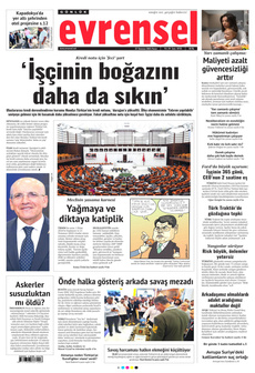 EVRENSEL 27 Temmuz 2025 gazete manşeti