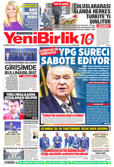 YENİBİRLİK 27 Temmuz 2025 gazete manşeti
