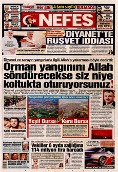 NEFES 28 Temmuz 2025 gazete manşeti