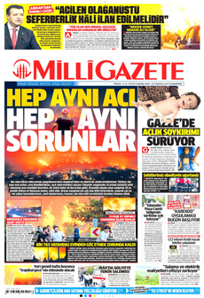 MİLLİ GAZETE 28 Temmuz 2025 gazete manşeti