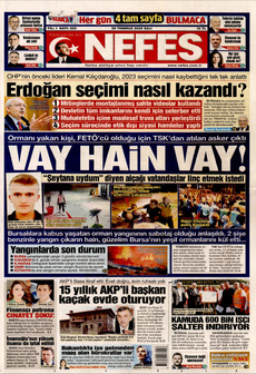 NEFES 29 Temmuz 2025 gazete manşeti