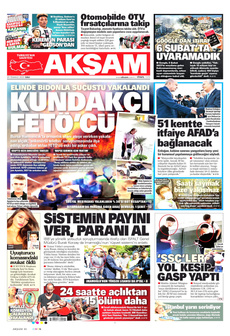 AKŞAM 29 Temmuz 2025 gazete manşeti