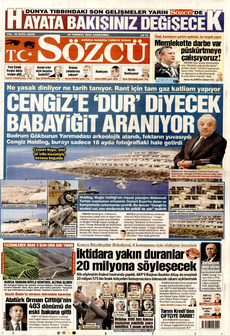 SÖZCÜ 30 Temmuz 2025 gazete manşeti