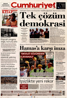 CUMHURİYET 31 Temmuz 2025 gazete manşeti