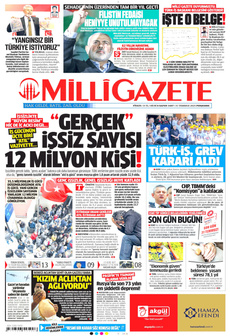 MİLLİ GAZETE 31 Temmuz 2025 gazete manşeti