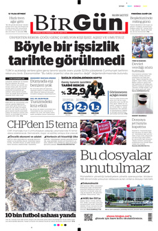 BİRGÜN 31 Temmuz 2025 gazete manşeti