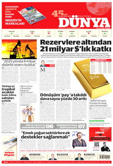 DÜNYA 31 Temmuz 2025 gazete manşeti