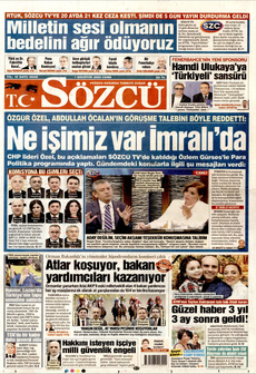SÖZCÜ 1 Ağustos 2025 gazete manşeti