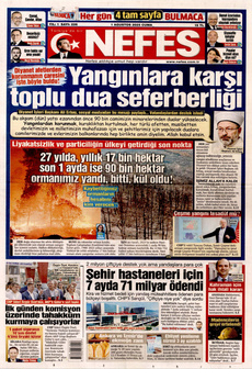 NEFES 1 Ağustos 2025 gazete manşeti