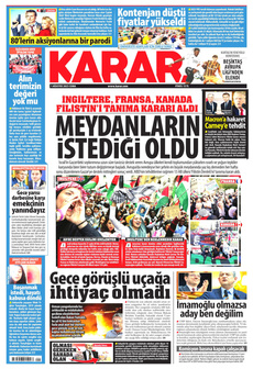 KARAR 1 Ağustos 2025 gazete manşeti