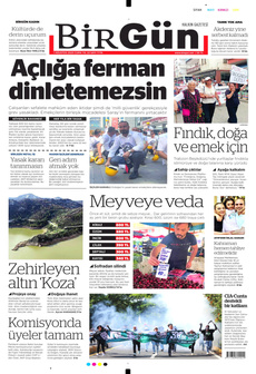 BİRGÜN 1 Ağustos 2025 gazete manşeti