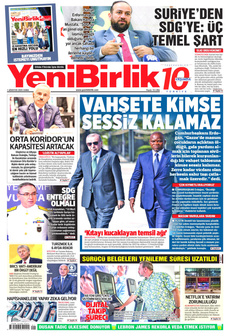 YENİBİRLİK 1 Ağustos 2025 gazete manşeti