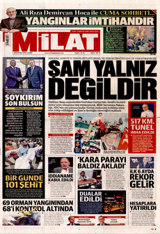 MİLAT 1 Ağustos 2025 gazete manşeti