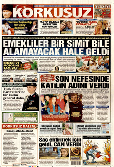 KORKUSUZ 1 Ağustos 2025 gazete manşeti