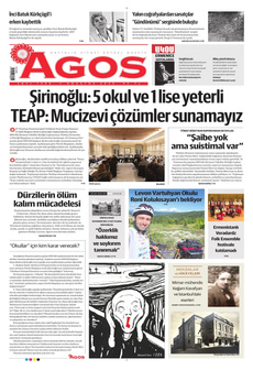 AGOS 1 Ağustos 2025 gazete manşeti