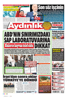 AYDINLIK GAZETESİ 2 Ağustos 2025 gazete manşeti