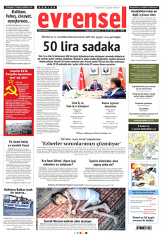 EVRENSEL 2 Ağustos 2025 gazete manşeti