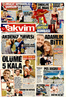 TAKVİM 2 Ağustos 2025 gazete manşeti