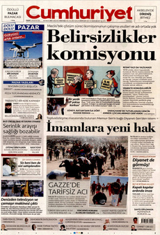CUMHURİYET 3 Ağustos 2025 gazete manşeti