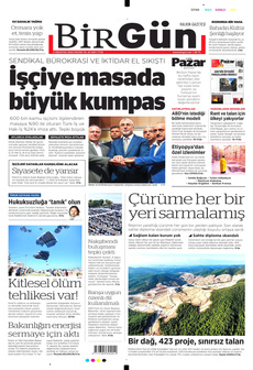 BİRGÜN 3 Ağustos 2025 gazete manşeti