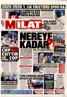 MİLAT 3 Ağustos 2025 gazete manşeti