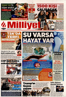 MİLLİYET 4 Ağustos 2025 gazete manşeti