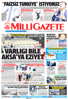 MİLLİ GAZETE 4 Ağustos 2025 gazete manşeti