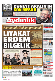 AYDINLIK GAZETESİ 4 Ağustos 2025 gazete manşeti