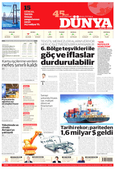 DÜNYA 4 Ağustos 2025 gazete manşeti