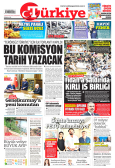 TÜRKİYE GAZETESİ 6 Ağustos 2025 gazete manşeti