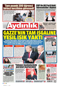 AYDINLIK GAZETESİ 7 Ağustos 2025 gazete manşeti