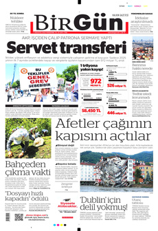 BİRGÜN 7 Ağustos 2025 gazete manşeti