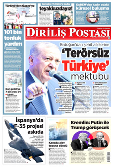 DİRİLİŞ POSTASI 8 Ağustos 2025 gazete manşeti